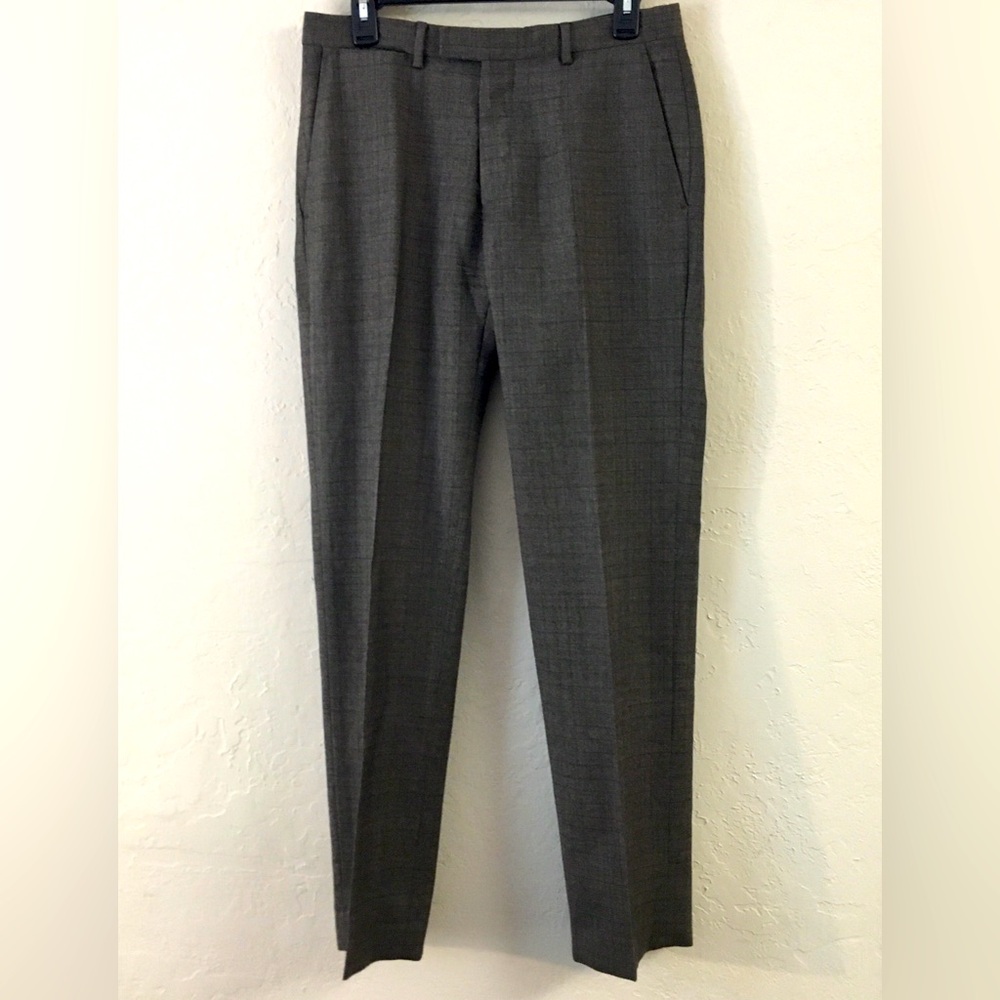 Banana Republic 100% Wool Dress Pants 30W X 32L Brown Plaid